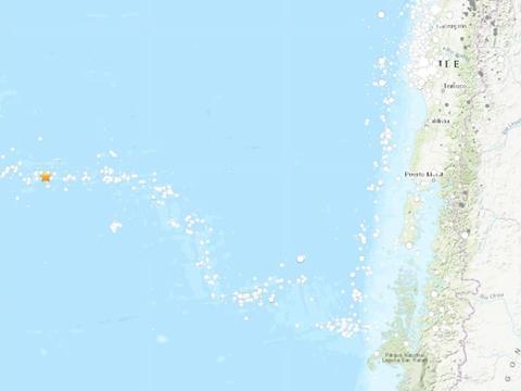 智利西部海域发生5.3级地震震源深度10公里