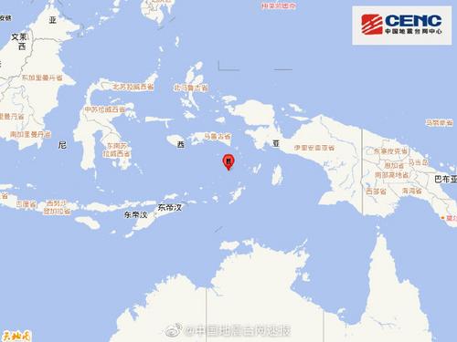 印尼班达海发生5.6级地震震源深度120千米