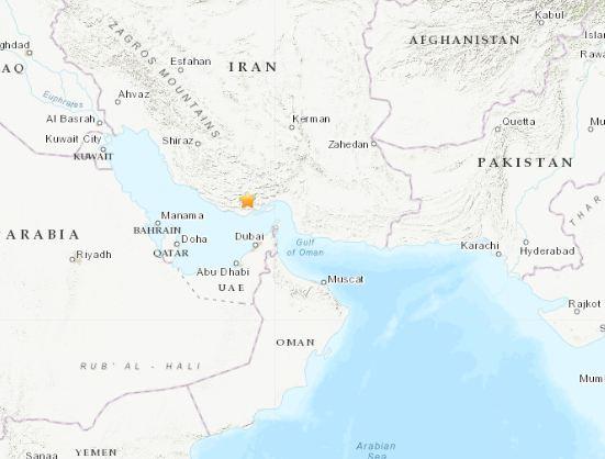 伊朗南部地区发生5.3级地震震源深度10.0公里
