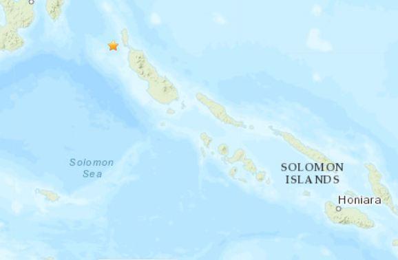 所罗门群岛西北部海域发生5.3级地震震源深度100公里