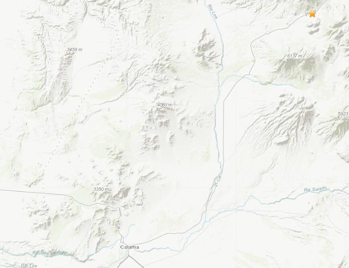 智利东北地区发生5.1级地震震源深度114.8公里