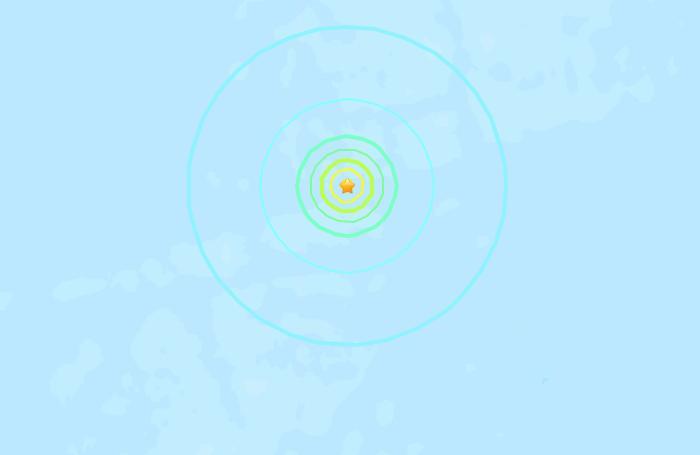 阿森松岛附近海域发生5.9级地震震源深度10公里