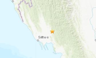 缅甸西部发生4.9级地震震源深度31.8千米
