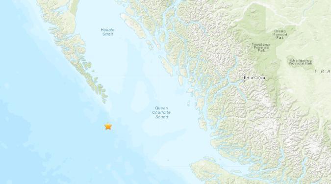 加拿大西部海域发生4.6级地震震源深度10千米