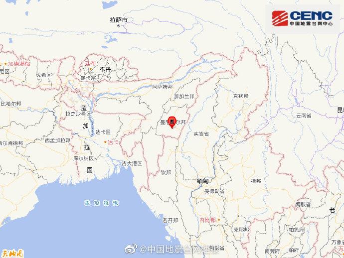 印度发生5.1级地震震源深度60千米
