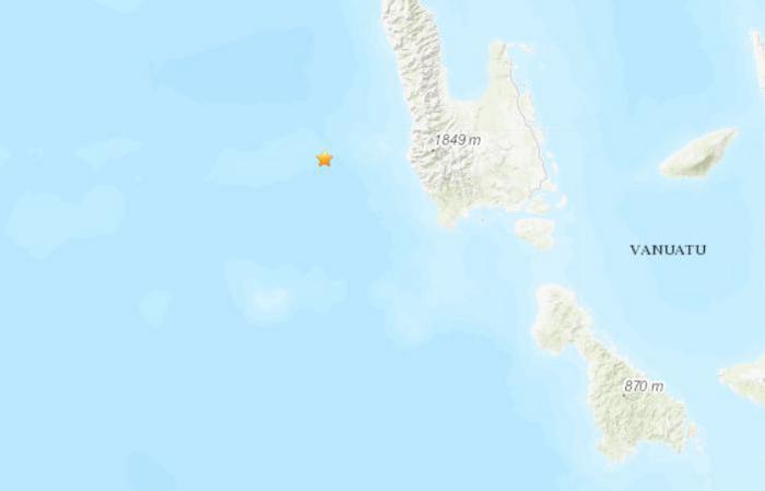 瓦努阿图西部海域发生5.1级地震震源深度47.9公里