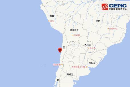 智利北部沿岸近海发生5.6级地震震源深度10千米