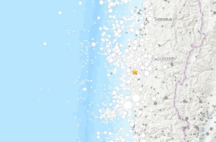 智利近海地区发生5.6级地震震源深度53.9千米