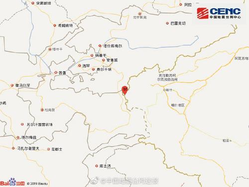 新疆克孜勒苏州阿克陶县发生4.2级地震震源深度82千米