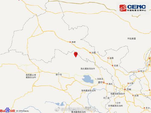 青海海北州祁连县发生3.0级地震震源深度11千米